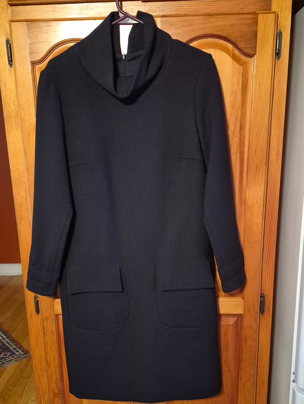 Annette Gortz "Joel" Virgin Wool Blend Cowl Neck Dress Size 36 (US 4/6)
